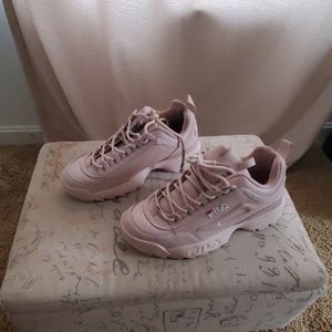 Pink Fila Disruptors